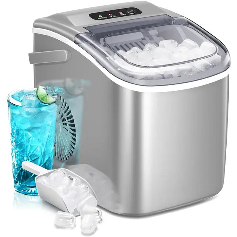 Ice Makers, Countertop,Portable Ices Maker Machine with Handle,Self-Cleaning Ice Maker, 26Lbs/24H, Ice Machine